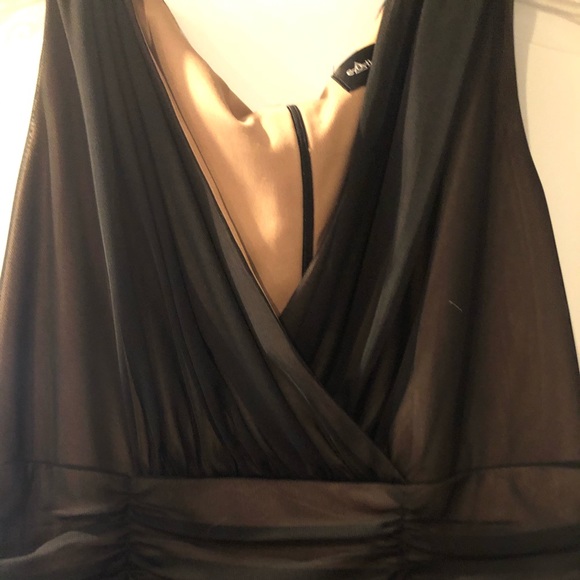 Connected Apparel Black Over Nude Cocktail Dress 10 - Picture 2 of 3